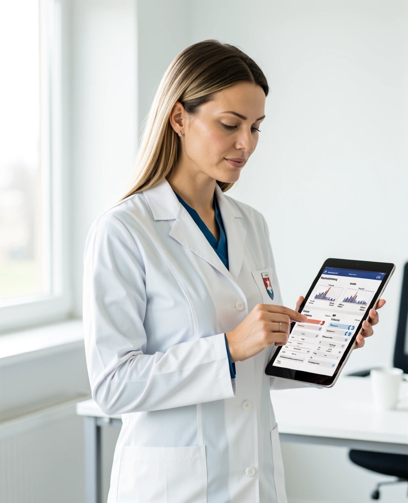 Founder of Fitoporad conducting a nutritional review